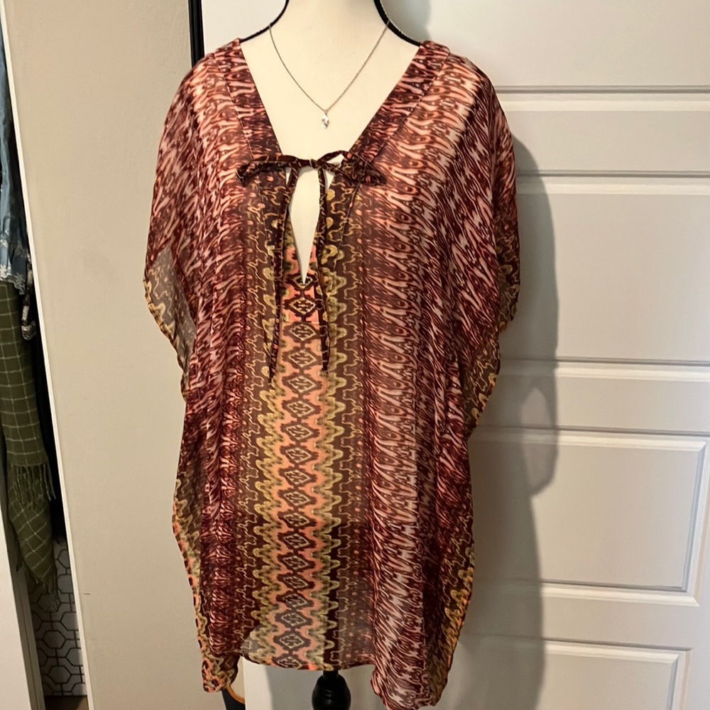 O’Neill multiple colored beach coverup